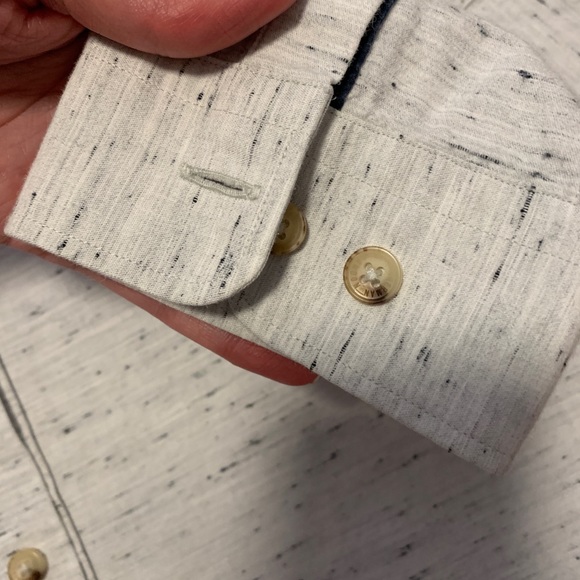 Ben Sherman Cream Speckled Men’s Button Up Shirt - Picture 4 of 6